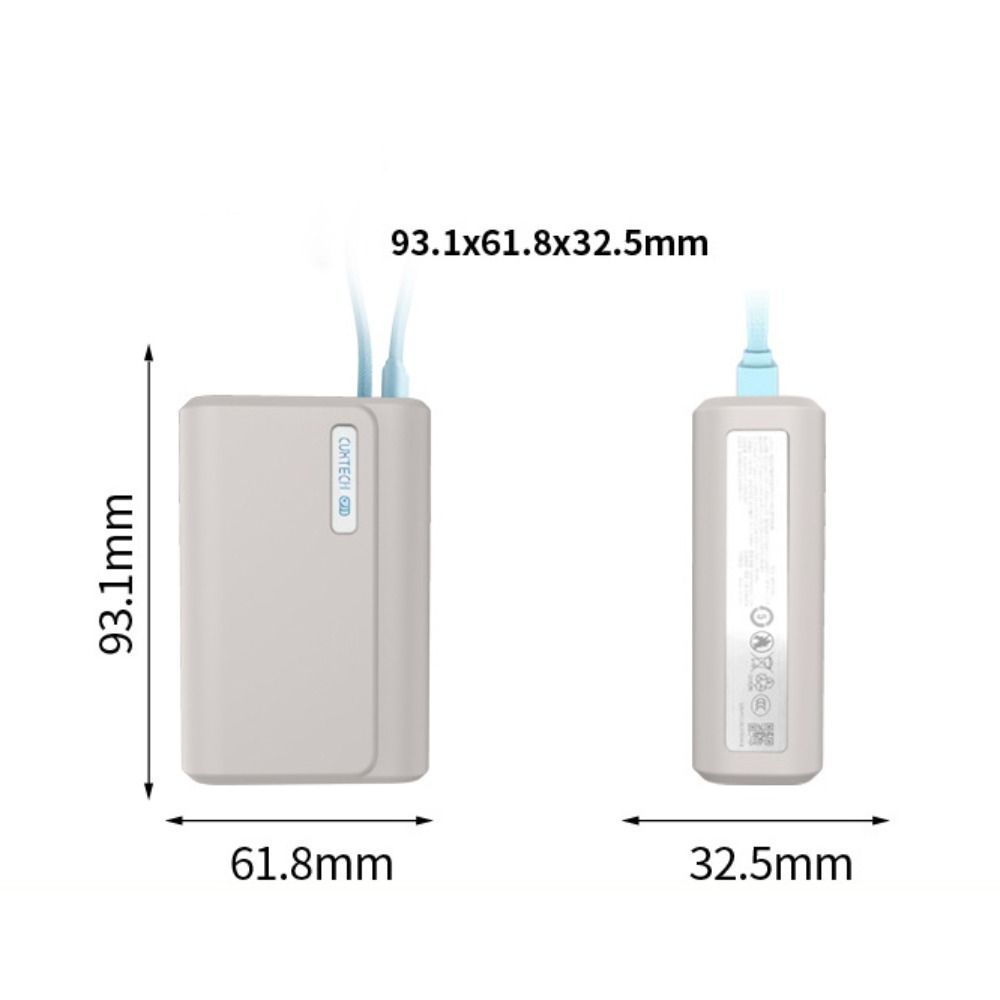 Bảo vệ bộ sạc di động EDIWANY, silicon có dây buộc mang theo, Vỏ bảo vệ toàn diện mềm chống sốc chống rơi cho CUKTECH CP13 10000mAh ngoài trời