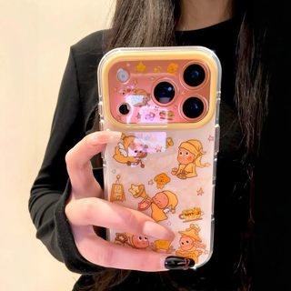 Bảo Vệ Toàn Diện Ống Kính Hoạt Hình Dễ Thương Màu Vàng Twinkle Starman Wrsit Dây Đeo Ốp Điện Thoại Cho iPhone 17Promax 17Pro 15 16 Promax Vỏ Mềm Mại Chống Sốc