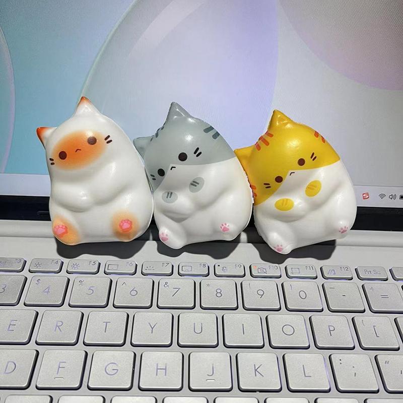 ECK Mèo Mới Giảm Căng Thẳng Squishy Đồ Chơi PU Chậm Bóp Antistress Bóng Hoạt Hình Bàn Đồ Trang Trí Squishy Giảm Căng Thẳng Đồ Chơi HOT