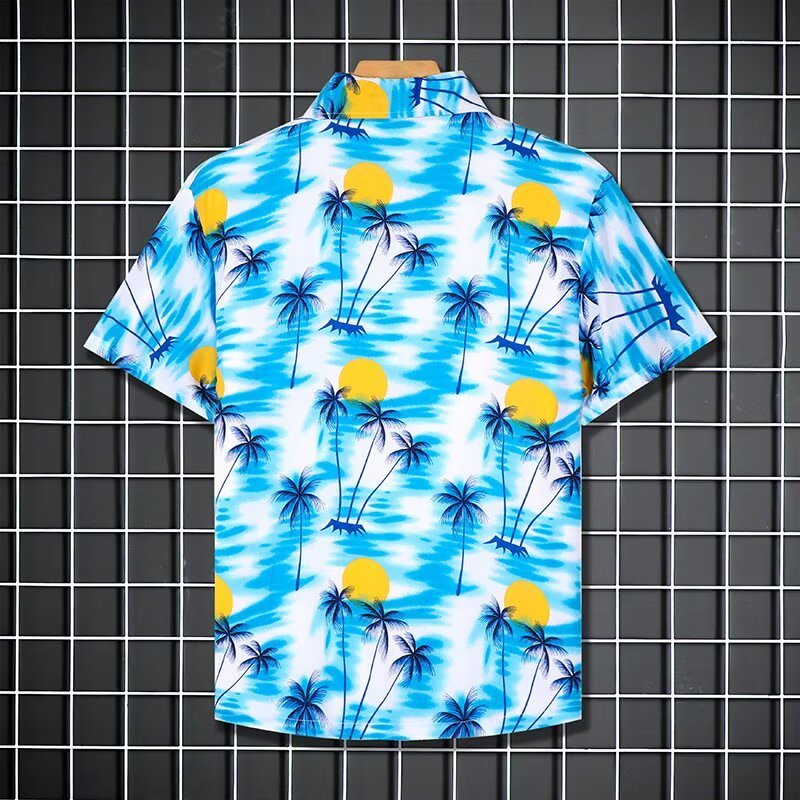 Bộ Đồ Du Lịch Hawaii Phù Hợp Mùa Hè, Thiết Kế Cây Cọ Nhiệt Đới