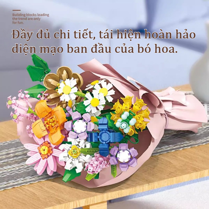【SKISOPGO】Bó Hoa Lắp Ráp 12 Bông Handmade DIY, Bó Hoa Trang Trí Decor Làm,Quà Tặng Sáng Tạo,Quà Tặng Ý Nghĩa
