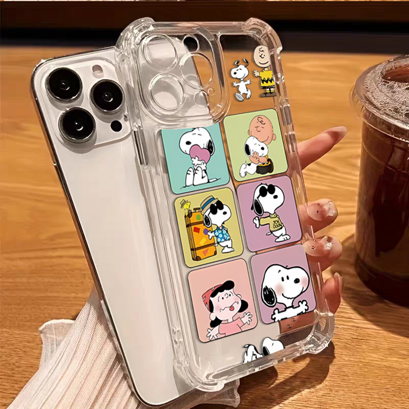 Ốp Điện Thoại Cho Xiaomi 12T 15T Pro 15 POCO F7 Ultra X7 PRO X5 X4 X3 F4 Snoopy Dễ Thương Trong Suốt Hoạt Hình Silicon Mềm