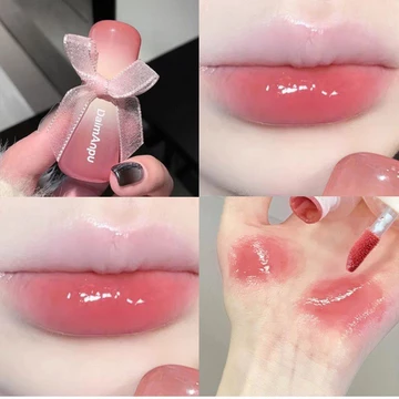 DAIMANPU Gương Oxy Trong Suốt Son Bóng Tinh Khiết Desire Nước Bóng Thủy Tinh Thạch Son Sữa Trà Màu Son Môi Bóng