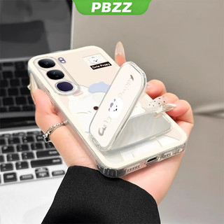 Ốp Lưng Cho VIVO V40 LITE Y19S v50 5g v50 lite 5g Vỏ Điện Thoại Vỏ Mềm Silicon Chống Sốc Trong Suốt Thiết Kế Mới Thẩm Mỹ Chó Dễ Thương Có Giá Đỡ Cho Gương TKXGDQZJ01