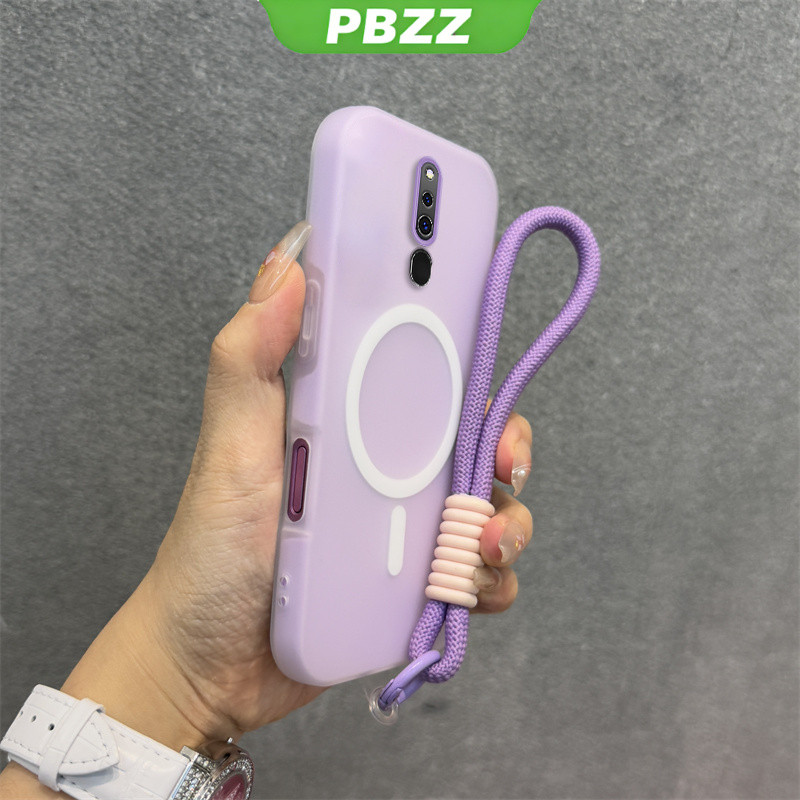 Ốp 2 Trong 1 Cho OPPO F11 A5 2020 A9 2020 F11 Vỏ Điện Thoại Chống Sốc Thiết Kế Mới Thẩm Mỹ Vỏ Thạch Màu Kép Có Dây Buộc Từ Tính Không Dây GDBSWX01