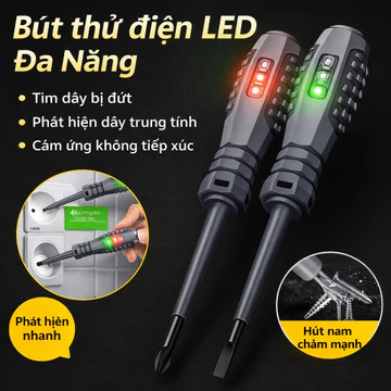 Tua vít thử điện áp nhiều màu sắc độ sáng cao / Bút thử điện áp an toàn và bền bỉ / Bút thử điện áp đa năng / Tua vít điện lực momen xoắn cao / Bút thử điện áp