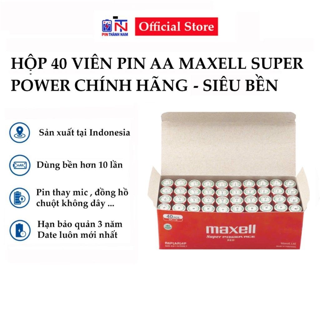 Hộp Pin AA Maxell R6P Super Power Siêu Bền - Hàng Chính Hãng