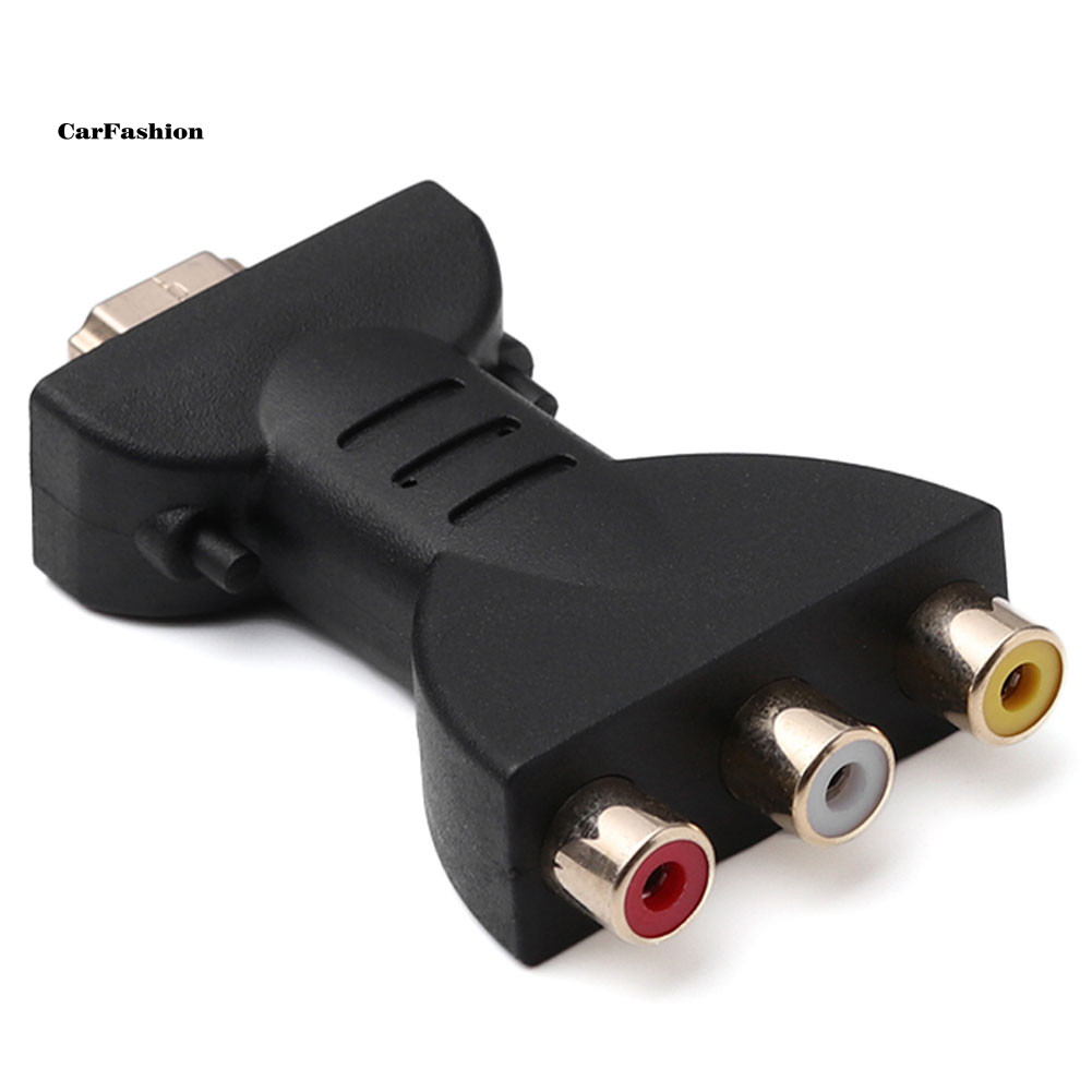 < CarFashion > Bộ chuyển đổi Video âm thanh AV tổng hợp từ nam sang 3 RCA cho TV