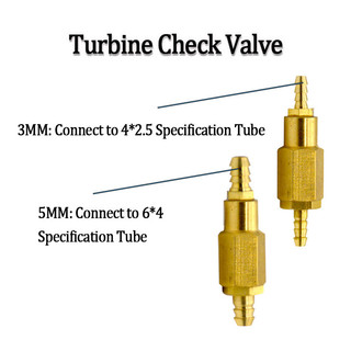 Van tuabin nha khoa Van kiểm tra một chiều Bộ điều chỉnh áp suất nước Phụ kiện ghế nha khoa 5MM & 3MM