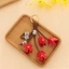 SUIT Thời Trang Hoa Tulips Móc Chìa Khóa Da Thủ Công Với Hạt Trang Trí Lý Tưởng Để Sử Dụng Hàng Ngày