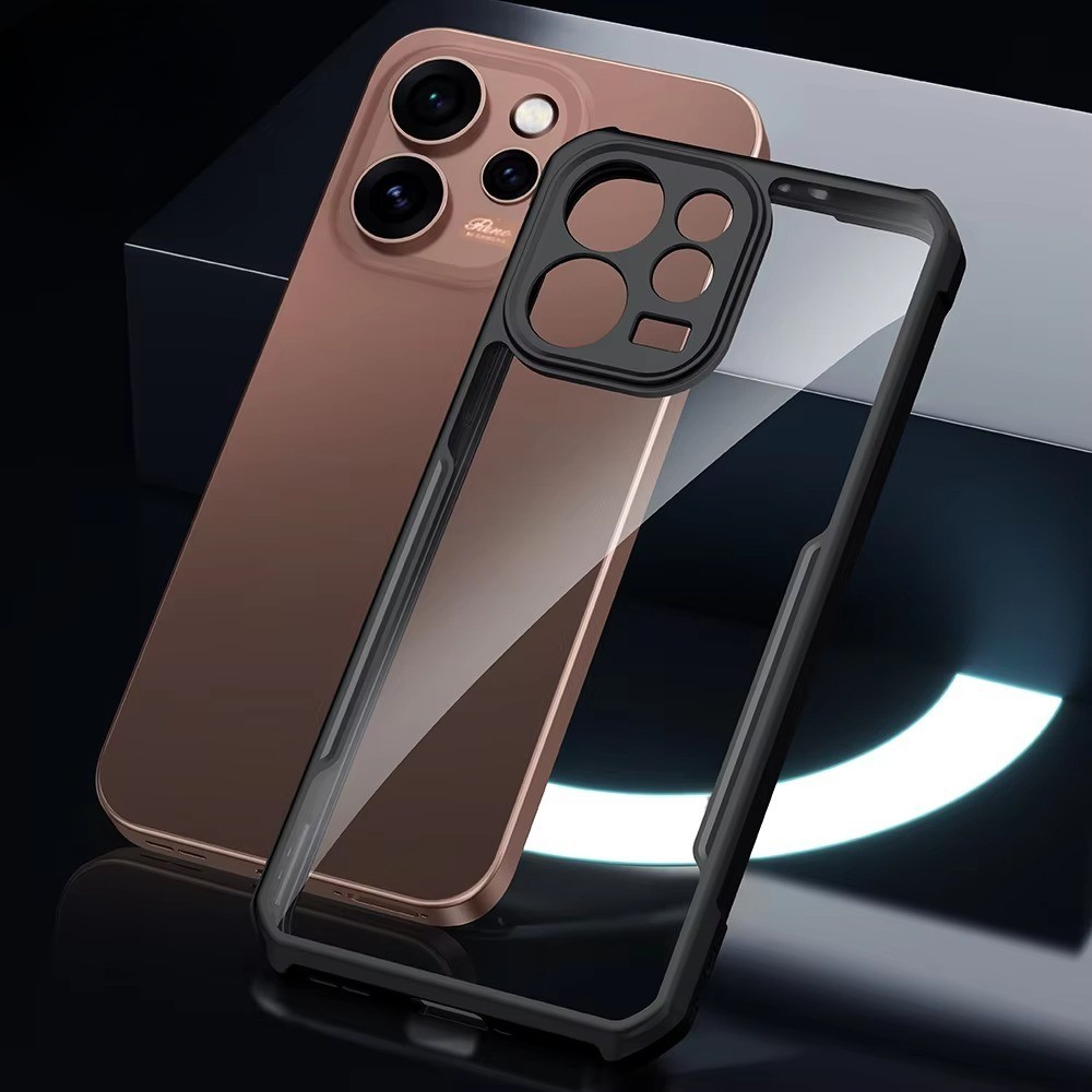 Ốp lưng chống sốc Acylic Armor trong suốt cho OPPO A6X A6 Pro A5X A5 Pro Reno 14 15 Pro Reno 14F 15F 15C Ốp lưng TPU khung mềm bảo vệ