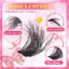 Lông mi giả AFTEROF, Bond và Seal Wispy Style Faux Mink Lash, Thiết kế cụm lông mi có thể tái sử dụng Nhìn tự nhiên DIY Lash Extension Kit Eye Lash Extension