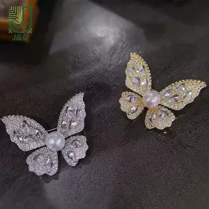 Thời Trang Bướm Kim Cương Giả Trâm Cài Pin Cho Nữ Áo Cưới Trang Sức Dự Tiệc Phụ Kiện Quà Tặng