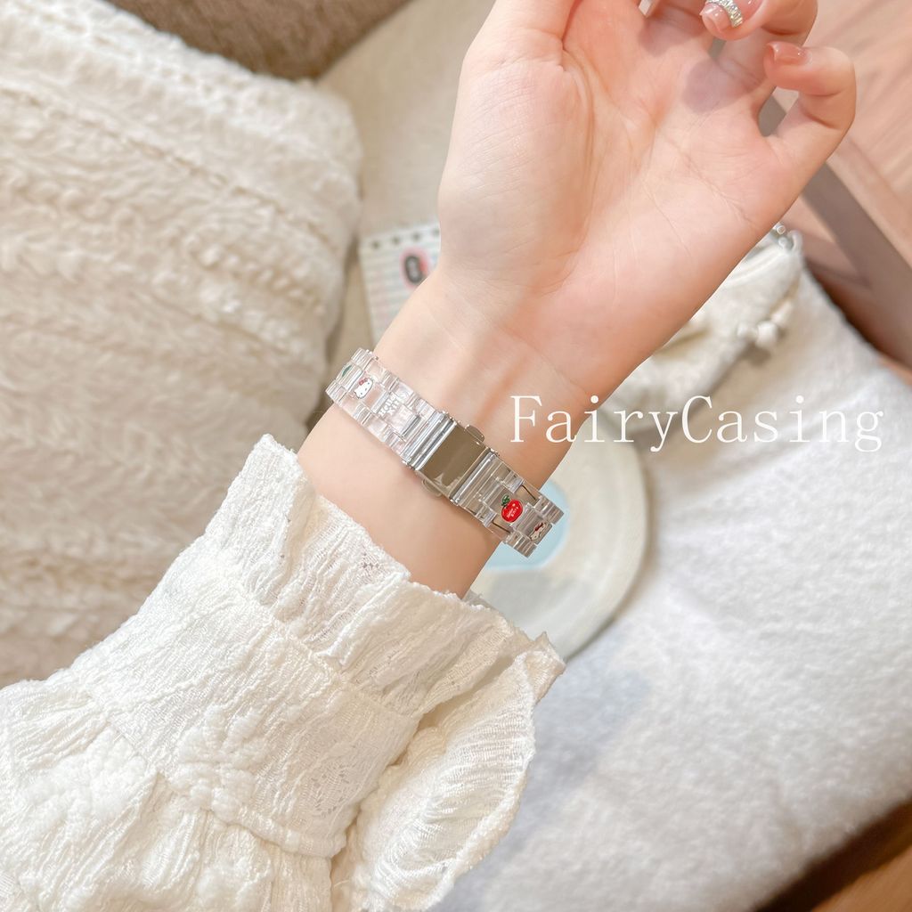 Ins Nhựa Trong Suốt Cho Huawei Band 11 Pro 10 9 8 6 7 Dây Đeo Huawei Watch Fit 3 4 Vòng Tay Nhẹ Dây Đeo Tay Phụ Kiện
