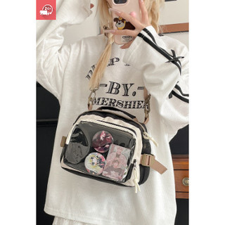 Anime Nhật Bản đen trắng tương phản lớn trong suốt bằng nylon dành cho nữ