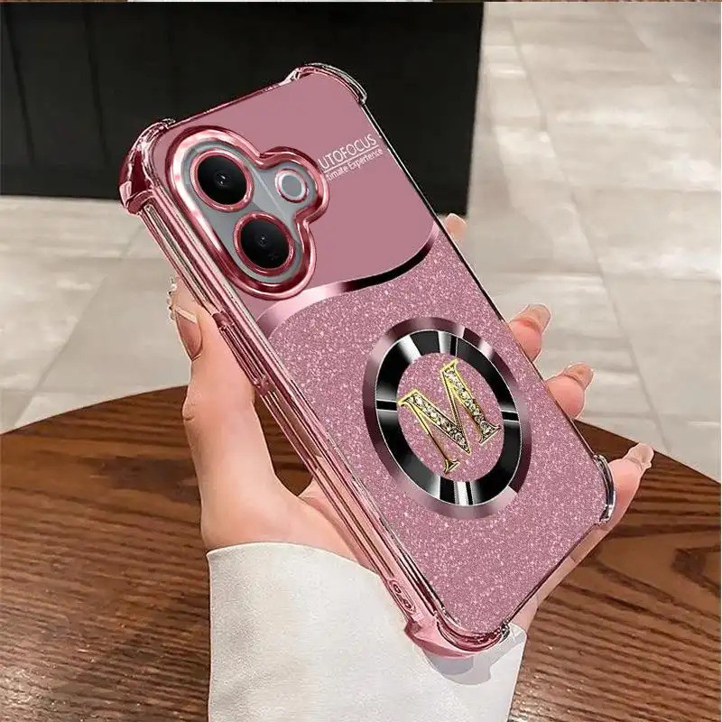 Vỏ Cho VIVO V60 LITE Phim Hoạt Hình Bảo Vệ Toàn Diện Chống Rơi Màu Hồng May Mắn Bìa Thư Mạ Điện Bảo Vệ Camera Vỏ Điện Thoại Silicon