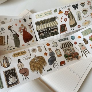 Washi tape PET tape Yier bế viền Tea Party vibe cổ điển