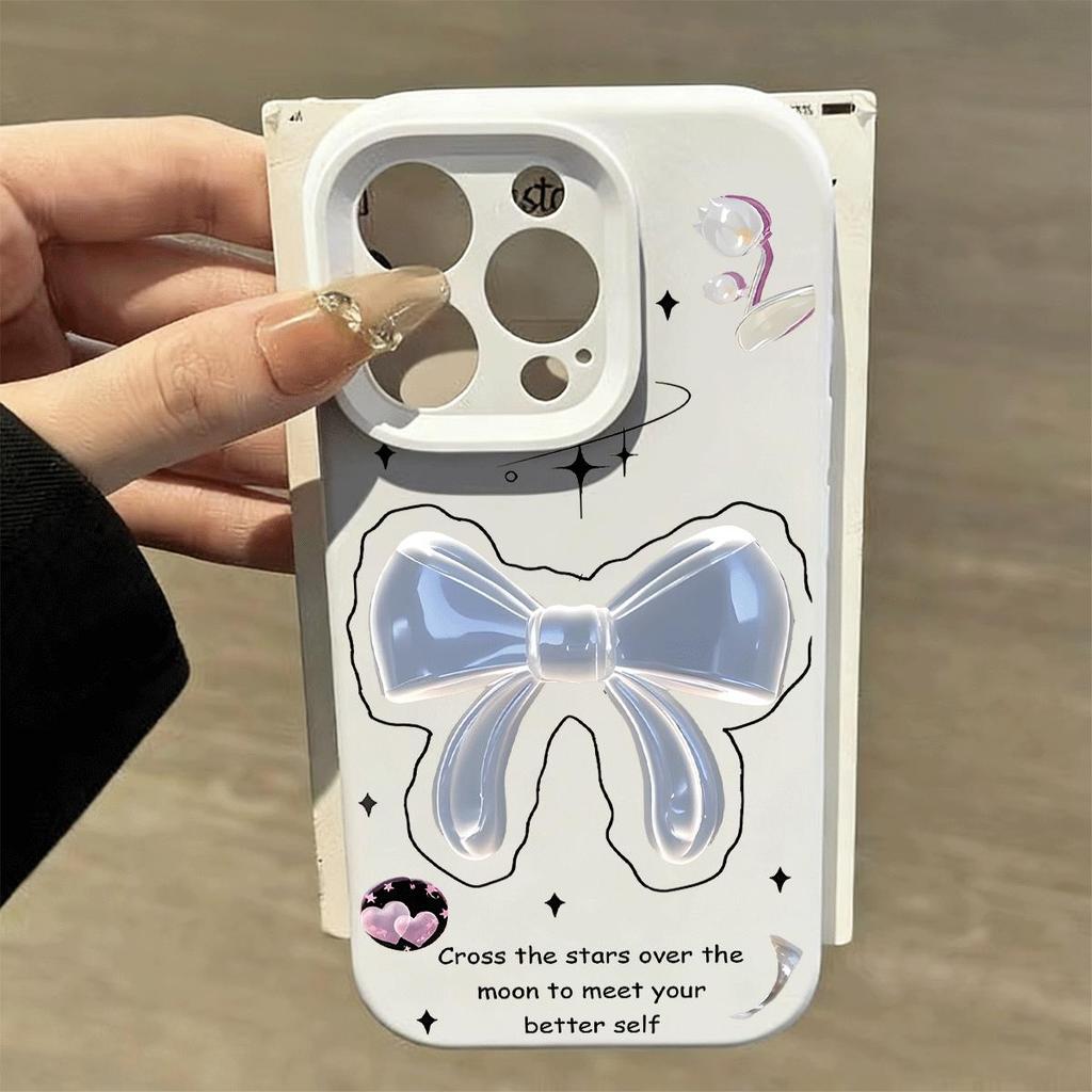 Mẫu nơ tinh thể sao phù hợp với vỏ điện thoại iPhone 17Air, silicon14/13/11Pro, model 16.