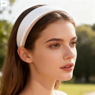 Băng đô Satin màu trơn rộng - Phụ kiện tóc cổ điển dành cho nữ