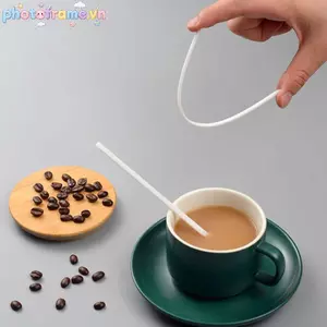 Photoframe 100 Chiếc Dùng Một Lần Ba Lỗ Cà Phê Ống Hút Khuấy Cả Nóng Lạnh Đồ Uống Ống Hút Độc Lập Paaged VN