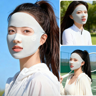 Khẩu Trang Chống Nắng Che Mặt Thiết Kế Hở Mũi Miệng Vải Lanh Thoáng Khí Bảo Vệ Da Khi Ra Ngoài