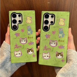 Ốp bảo vệ họa tiết Kitty in the Grass thích hợp cho Ốp điện thoại di động Samsung s26 s26ultra s22u s23 plus s23FE s24 s25 plus A55 A56 A36