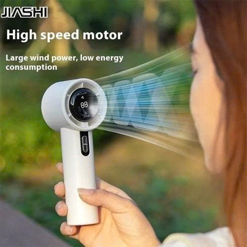 Quạt Cầm Tay Mini Turbo F638 100 Tốc Độ Gió Mạnh Pin 3000mAh Sạc Type C Màn Hình LED