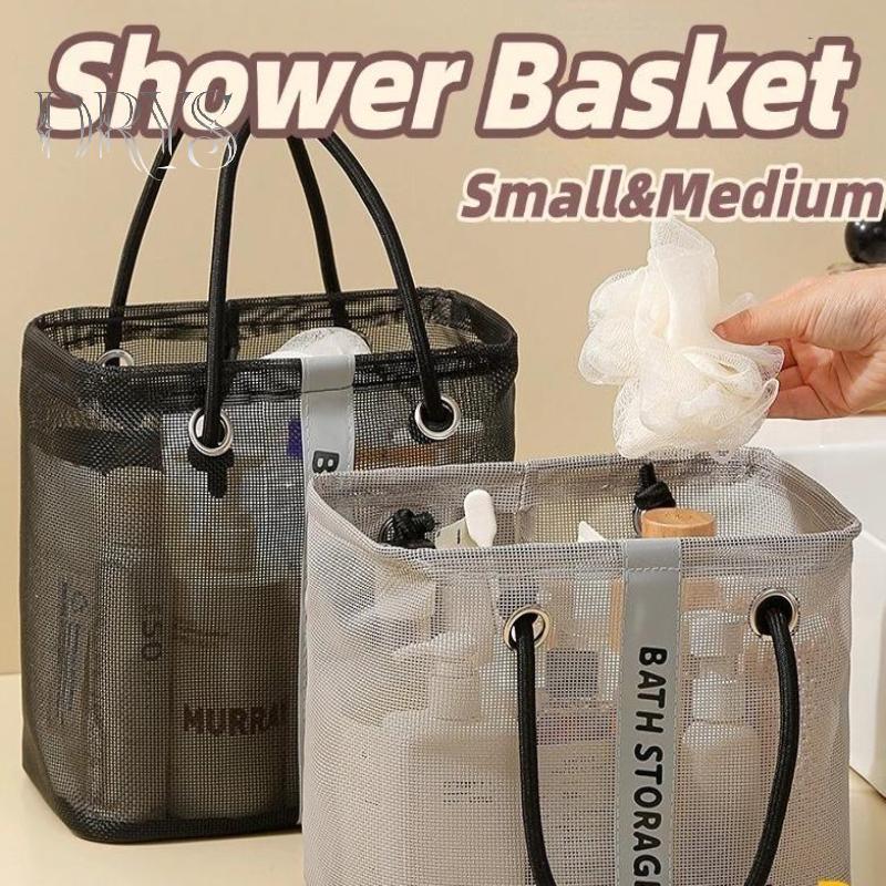 (TFT) Giỏ tắm Tote di động Túi chống nước có tay cầm Túi đựng đồ vệ sinh dung tích lớn Unisex MỚI