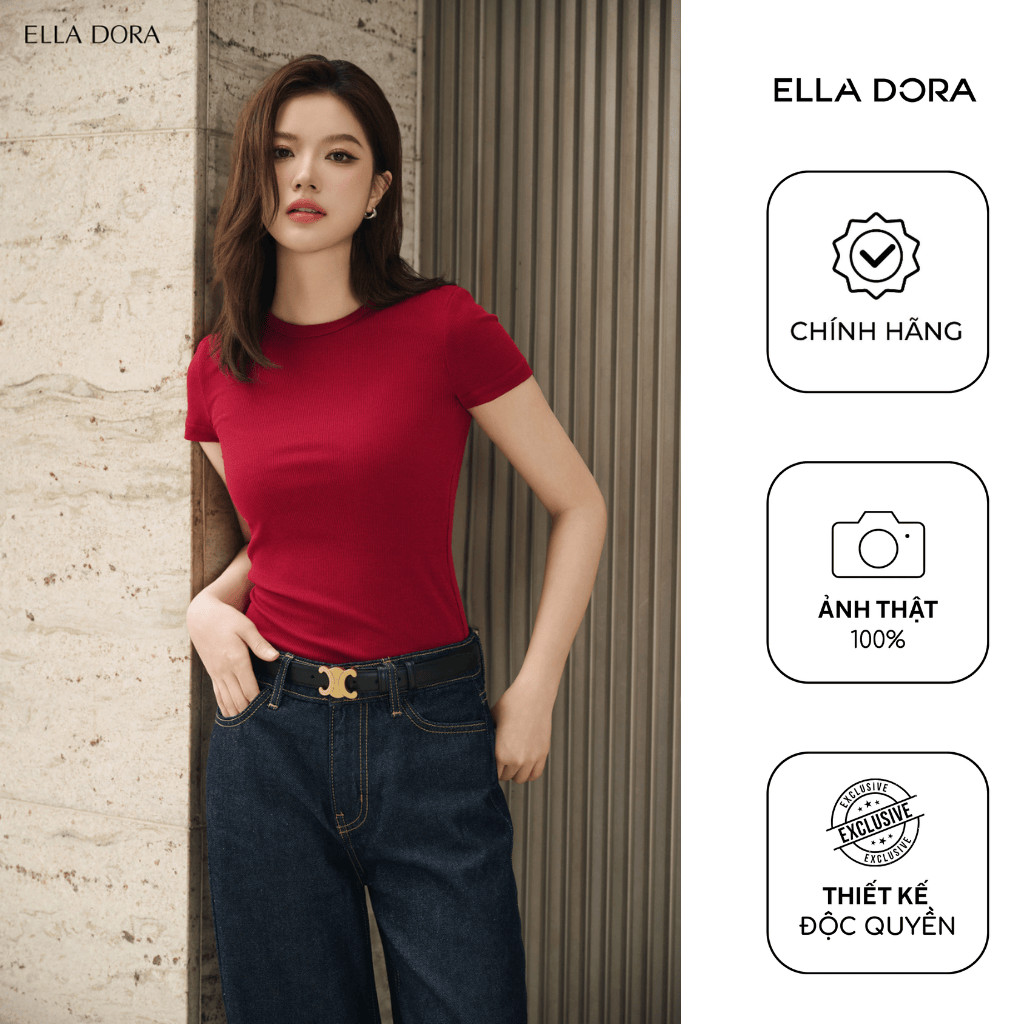Áo thun nữ ELLA DORA baby tee form ôm nhẹ tôn dáng phong cách trẻ trung thanh lịch 5 màu [AT24]