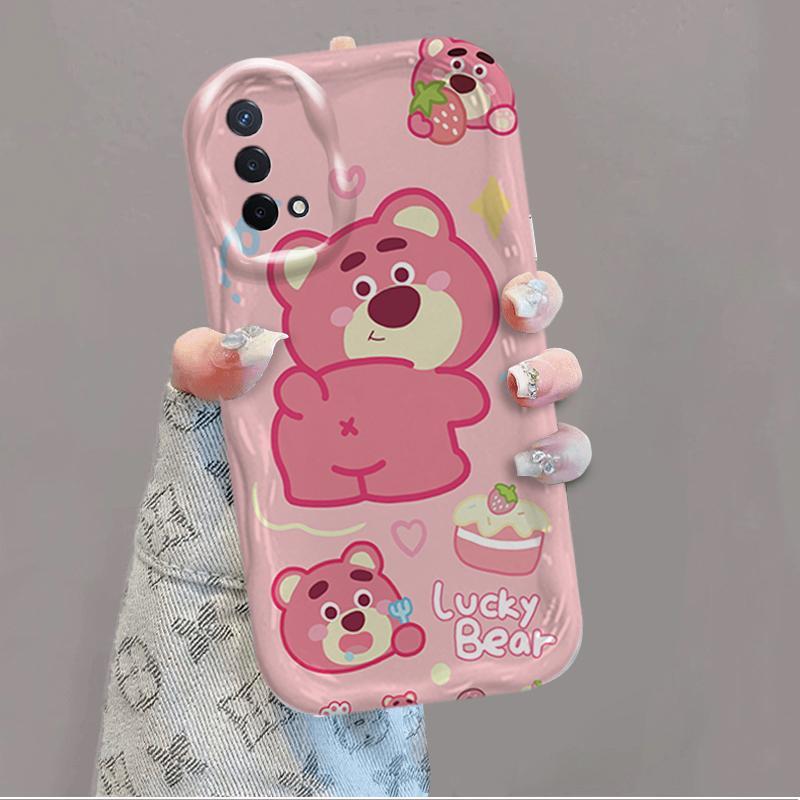 Ốp Silicon Hoạt Hình Cho OPPO A74 A95 F19 F19S Reno 6 Lite 4G Bảo Vệ 3D Vỏ Điện Thoại Mềm Winnie the Pooh Lotso Bear Ốp Lưng Chống Sốc