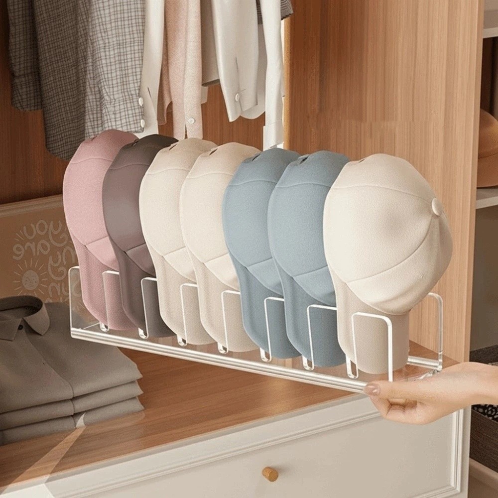 Giá đỡ mũ bóng chày CHEESELY, Dụng cụ sắp xếp mũ acrylic tiết kiệm không gian, Chất lượng Không cài đặt Mũ bóng chày Hiển thị Mũ bóng chày