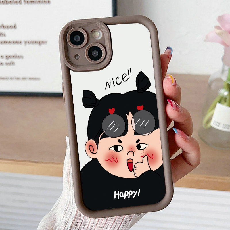 Ốp Lưng Tương Thích Cho iPhone 17 Air 16 15 14 13 12 11 Pro X XR XS Max SE 2020 6 6S 7 8 Plus Chống Rơi Thiết Kế Mắt Thiên Thần Motif Cô Gái Đẹp JGS455