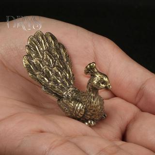 (TFT) 1 Chiếc Vintage Động Vật Tượng Nhỏ Đồng Thau Cổ Peaco Tượng Nhỏ Để Bàn Trang Trí Thu Nhỏ Trang Trí Nhà Phụ Kiện MỚI