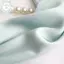 PUSKY Khăn Quấn Satin Lụa Cho Nữ với Ngọc Trai và Dây Xích Họa Tiết Hoa Vintage