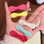 Kẹp tóc nơ màu tương phản Macaron