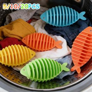 [FSBAKE] 5 / 10 / 20 Quả bóng giặt cá nhỏ Bóng giặt chống rối Ngăn chặn nút thắt Quả bóng làm sạch Thích hợp cho gia đình và du lịch Sử dụng KCB