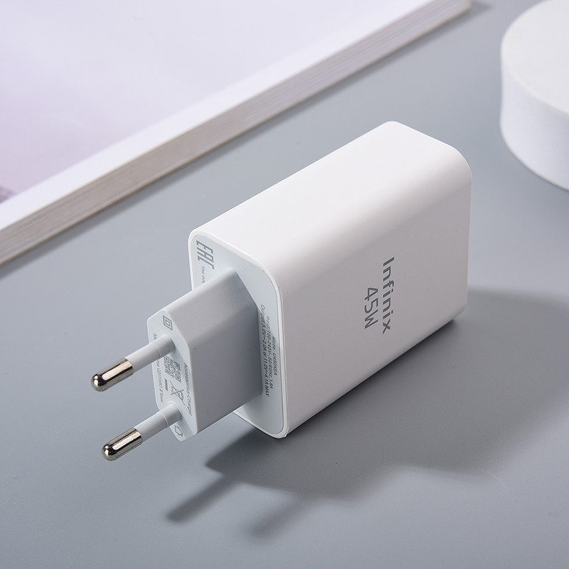 Infinix 45W Sạc EU Bộ Chuyển Đổi Nguồn Sạc Siêu Nhanh 6A USB C Cáp Cho Infinix Hot 40 30 Pro 40i 30i Note 40 30 Pro Zero 30