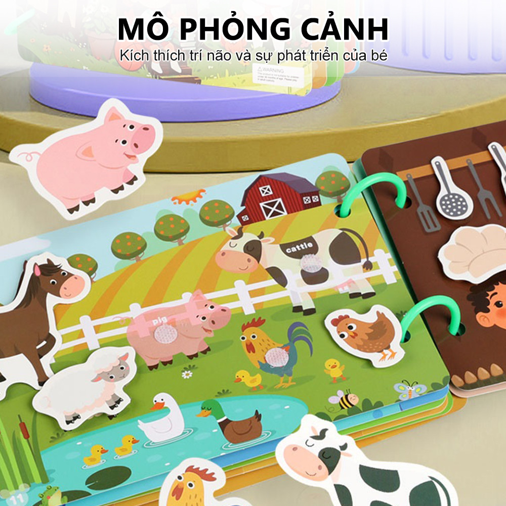 Đồ chơi Montessori cho trẻ 1, 2 và 3 tuổi: Sách tương tác, đồ chơi trẻ em từ 2 tuổi trở lên, sách hoạt động cho trẻ em.