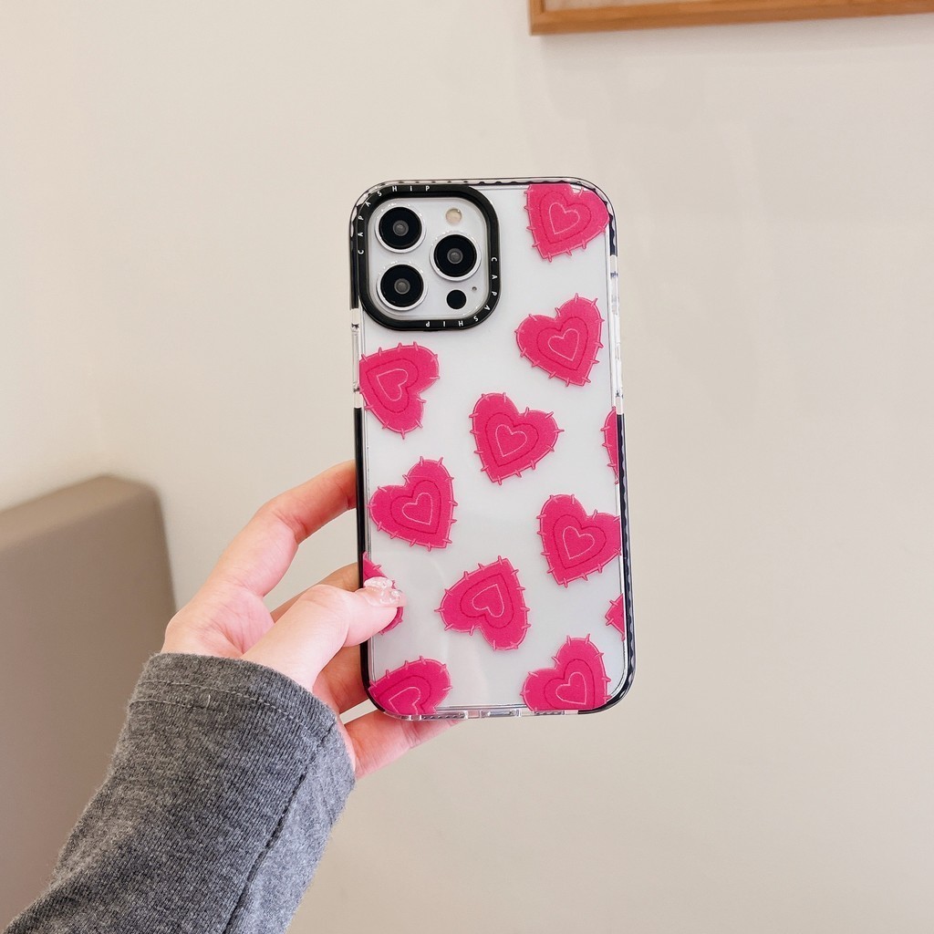 CAPASHIP Giả Thêu Miếng Dán Tình Yêu Hoa Vàng Mặt Nụ Cười Vỏ Mềm Tương Thích Cho iPhone 17 Pro Max Air Plus 16 / 15 / 14 / 13 / 12 / 11 / XR / X / XS / SE / 8 / 7 / 6