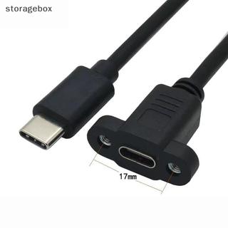 [Hộp lưu trữ] 1 Chiếc Bảng Điều Khiển Gắn Type-C USB-C Cáp Nối Dài Nam Sang Nữ Có Lỗ Vít Lo Cáp Kết Nối 0.3 / 0.5 / 1 / 1.5 Mét Đẹp