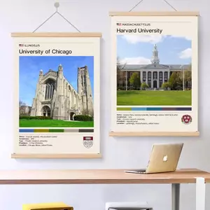 Thế Giới Nổi Tiếng Đại Học Phong Cảnh Canvas Nghệ Thuật In Harvard Cambridge Động Lực Trang Trí Tường Cho Phòng Học Lớp Học Hành Lang Không Khung