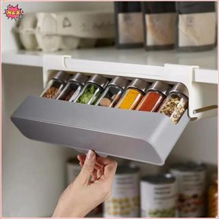 N & X Nhà Bếp Gia Vị Chai Bảo Quản Ra Spice Ra Tự Dính Treo Tường Dưới Tấm Đựng Gia Vị Nhà Bếp Lưu Trữ Ra.