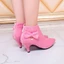 VNMZG34-39 Kích Thước Lớn Phong Cách Mới Mờ Da Lộn Nơ Giày Bốt Ngắn Ngọc Trai Trang Trí Lưng Dây Kéo Stiletto Mũi Nhọn Giày Thời Trang