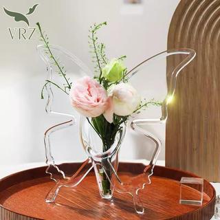 VRZ Trong Suốt Bướm Acrylic Bình Hoa Ba Chiều Hoa Sắp Xếp Phụ Kiện Bình Bướm Trang Trí Nhà Cửa HOT