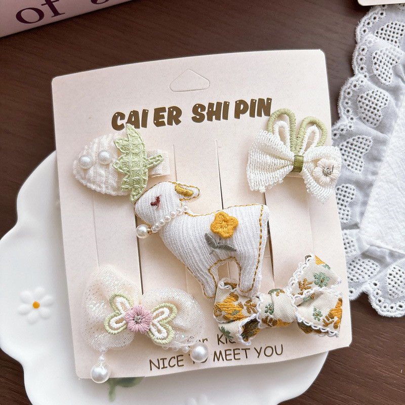 Bộ kẹp tóc động vật dễ thương, Kẹp tóc bé gái