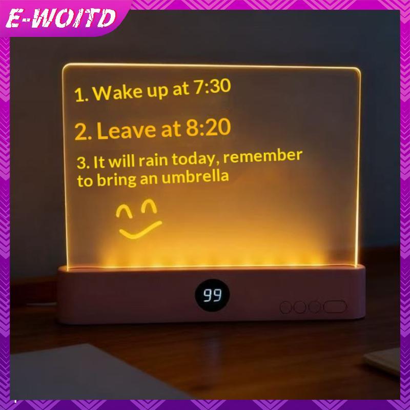 Đèn đọc sách LED E-WOITD phẳng trong suốt, hẹn giờ, 3 chế độ màu, điều chỉnh độ sáng, trang toàn màn