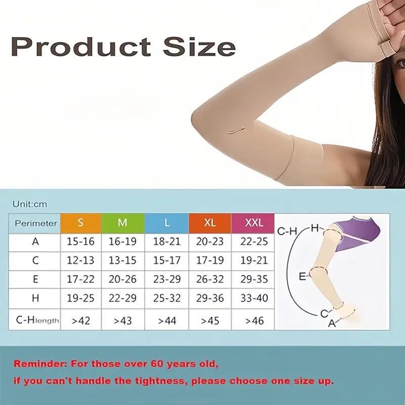 Tay nén tay Phù bạch huyết Co giãn thoáng khí Tay dài áp lực dài để bảo vệ thể thao Giảm đau sưng tấy