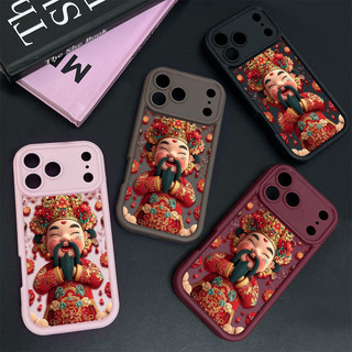 Ốp điện thoại God of Wealth Brings Fortune cho iPhone 17 / 16 / 15 Pro Max / 14 / 13 / 12 / 11 / Mini 7 / 8 Plus Xs X Vỏ bảo vệ hình thang bằng silicon mềm chống sốc