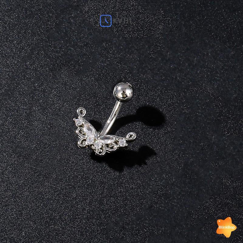 [KvJJL-t] Nhẫn rốn hoa bằng thép không gỉ Vòng xỏ lỗ rốn dành cho nữ Cô gái Nhẫn xỏ khuyên bụng gợi cảm Trang sức cơ thể mới