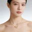 Mới - Đôi Nhẫn & Dây Chuyền Trái Tim Xương Đòn, Phong Cách INS, Perfect Quà Tặng Ngày Lễ Tình Nhân